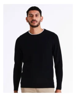 Tristan Textured Knit In Black -Men's Fashion 956608480 4 720x928