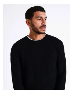 Tristan Textured Knit In Black -Men's Fashion 956608480 5 720x928