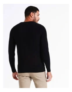 Tristan Textured Knit In Black -Men's Fashion 956608480 6 720x928