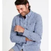 Turner Long Sleeve Check Shirt In Blue -Men's Fashion 956983060 1 720x928