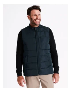 Avery Puffer Vest In Navy