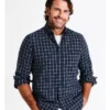 Vincent Long Sleeve Check Shirt In Navy 1 Vincent Long Sleeve Check Shirt In Navy -Men's Fashion 956984950 1 720x928