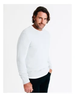 Knox Textured Crew Knit In Beige -Men's Fashion 956986660 3 720x928