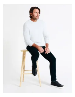 Knox Textured Crew Knit In Beige -Men's Fashion 956986660 6 720x928