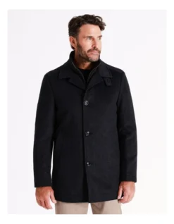 Rochester Wool Melton Coat In Charcoal -Men's Fashion 956987470 7 720x928