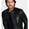 Hindley Stand Collar Leather Jacket In Black -Men's Fashion 956987740 1 720x928