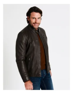 Hindley Stand Collar Leather Jacket In Brown 13 Hindley Stand Collar Leather Jacket In Brown -Men's Fashion 956987830 5 720x928