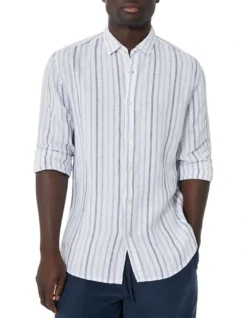 The Orwell Linen Shirt In Blue