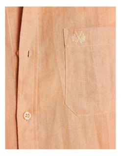 Long Sleeve Linen Shirt In Rust -Men's Fashion 958334950 7 720x928