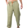 Linen Pants Relaxed Fit In Green -Men's Fashion 958335400 1 1 720x928