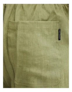 Linen Pants Relaxed Fit In Green -Men's Fashion 958335400 3 1 720x928