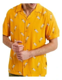 Spring Camper Short Sleeve Shirt In Yellow