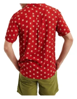 Noosa Camper Short Sleeve Shirt In Red -Men's Fashion 958335850 3 720x928