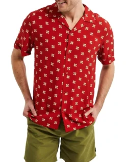 Noosa Camper Short Sleeve Shirt In Red -Men's Fashion 958335850 4 720x928