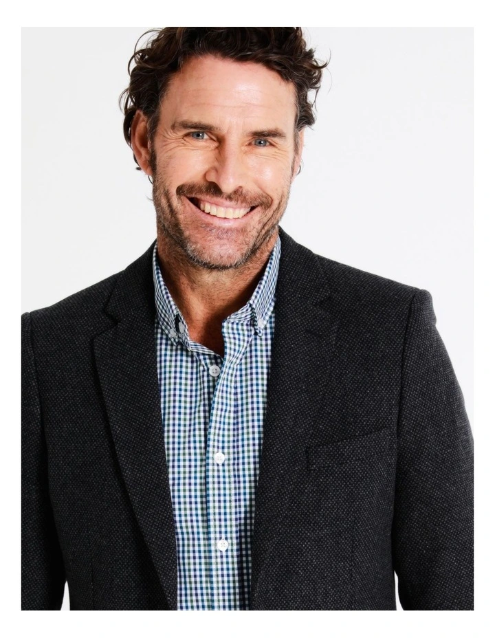 Camden Textured Blazer In Charcoal 4 Camden Textured Blazer In Charcoal - Image 2