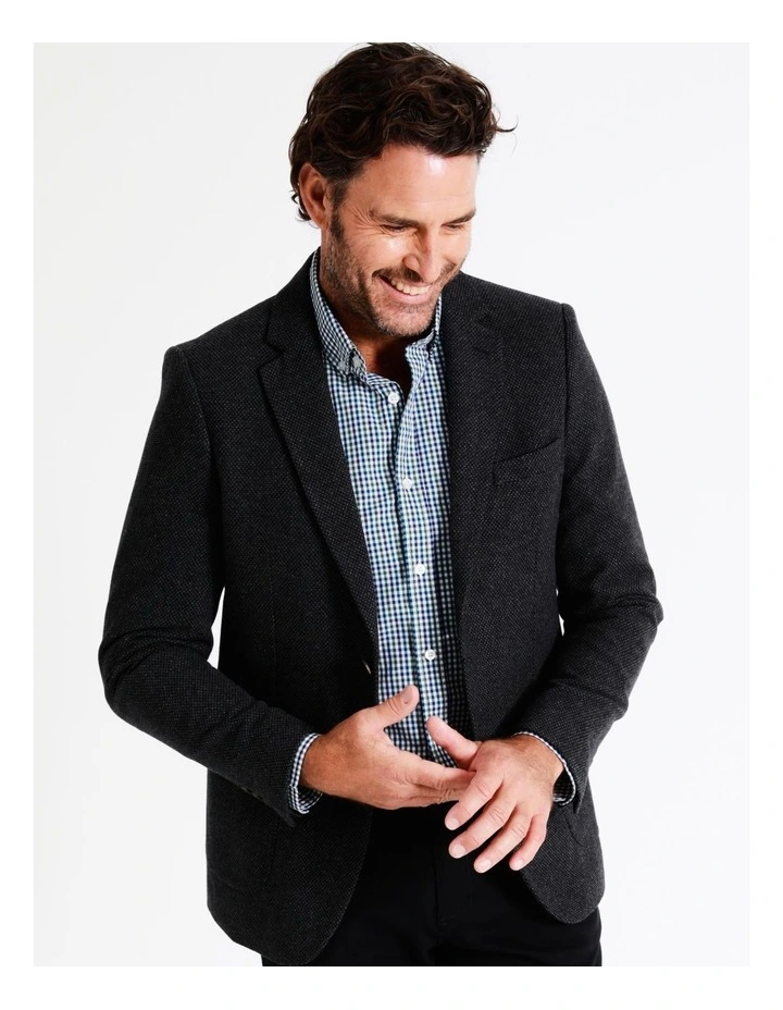 Camden Textured Blazer In Charcoal 6 Camden Textured Blazer In Charcoal - Image 4