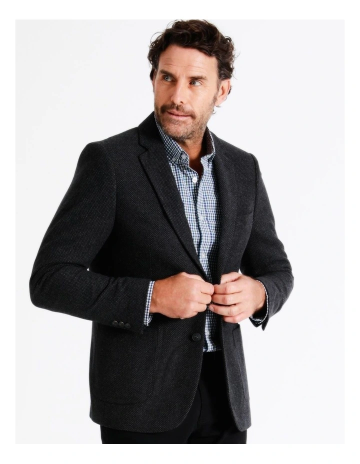 Camden Textured Blazer In Charcoal 7 Camden Textured Blazer In Charcoal - Image 5