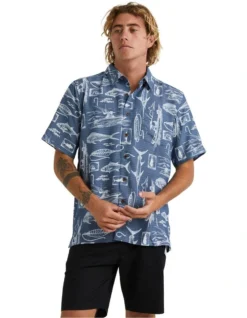 Quiksilver Slack Line Shirt Ensign In Blue