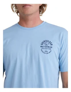 Quiksilver Line Dropper Short Sleeve T-Shirt In Dusk Blue -Men's Fashion 959061250 4 720x928