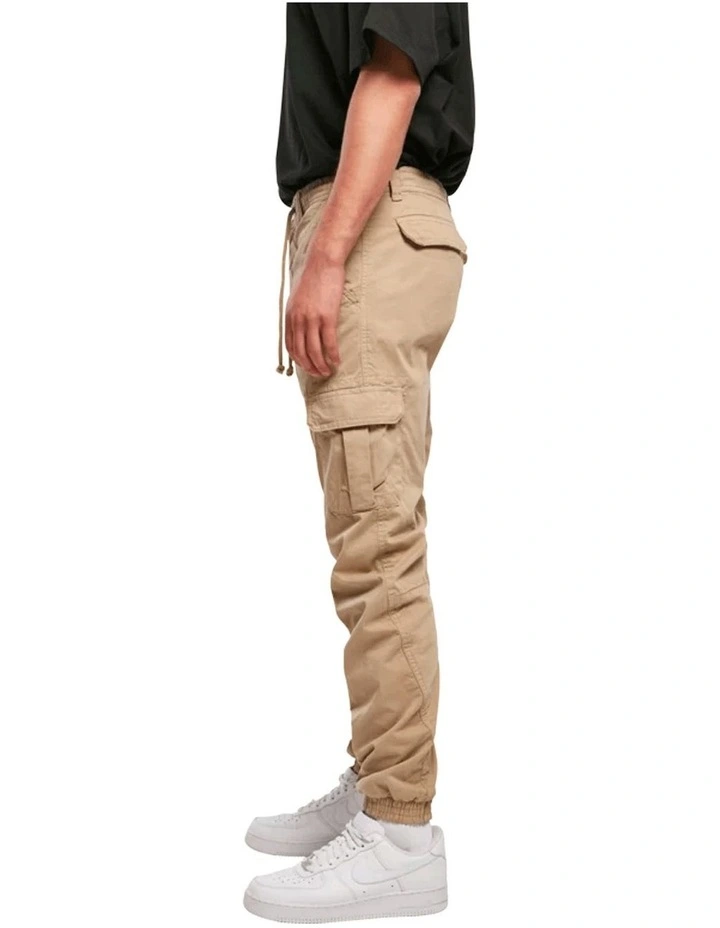 URBAN CLASSICS Cuffed Cargo Jogging Pants In Union Beige 5 URBAN CLASSICS Cuffed Cargo Jogging Pants In Union Beige - Image 3