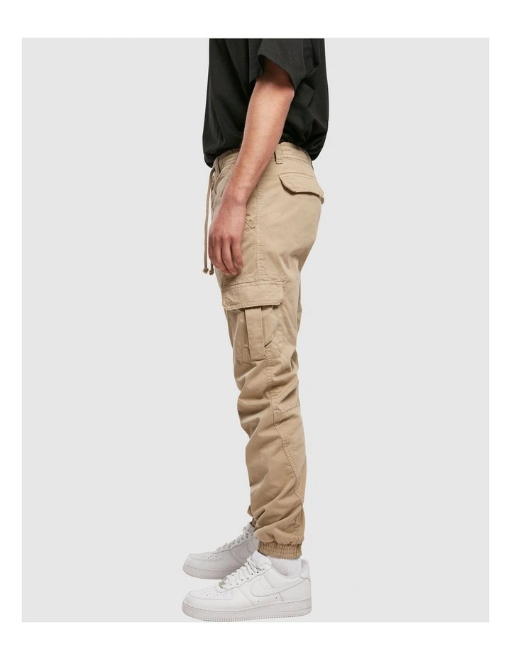 URBAN CLASSICS Cuffed Cargo Jogging Pants In Union Beige 7 URBAN CLASSICS Cuffed Cargo Jogging Pants In Union Beige - Image 5