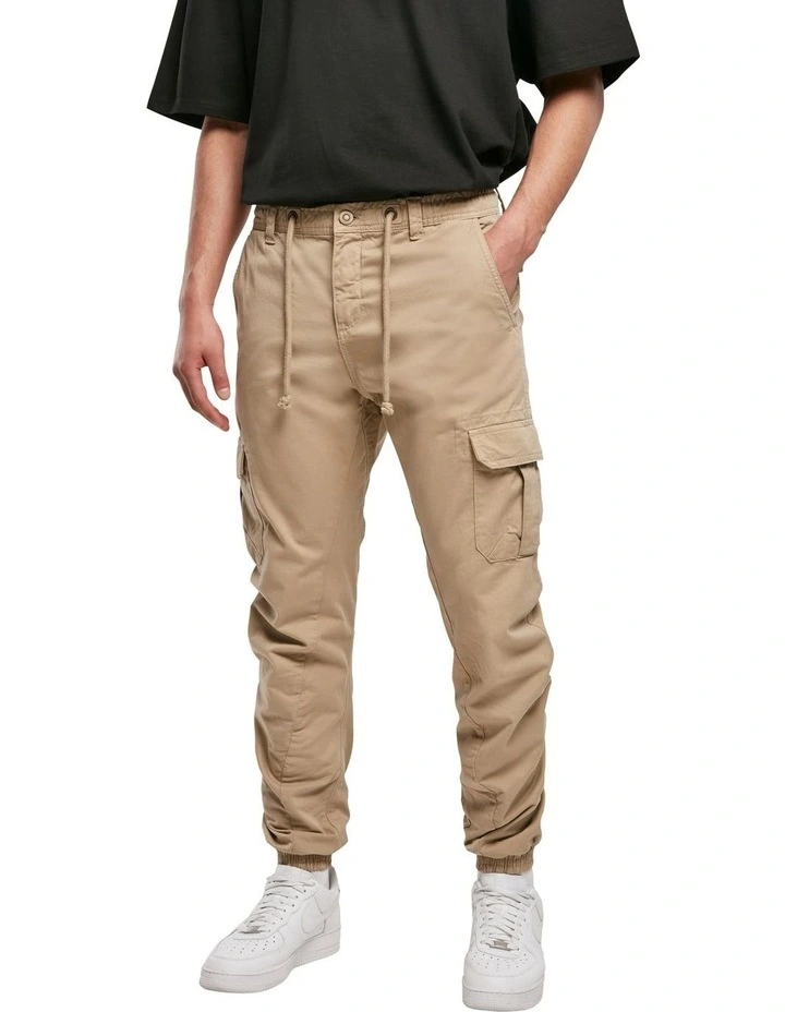 URBAN CLASSICS Cuffed Cargo Jogging Pants In Union Beige 8 URBAN CLASSICS Cuffed Cargo Jogging Pants In Union Beige - Image 6