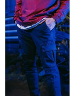 URBAN CLASSICS Washed Cargo Twill Jogging Pants In Midnight Navy -Men's Fashion 959638870 5 720x928