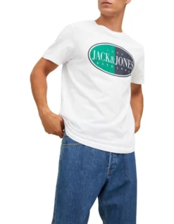 Jack & Jones International Short Sleeve Crew Neck Tee In Bright White