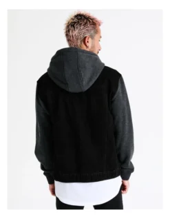 Solar Spliced Denim Jacket In Black -Men's Fashion 960255820 5 720x928