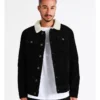 Crescent Cord Sherpa Lined Jacket In Black -Men's Fashion 960256090 1 720x928
