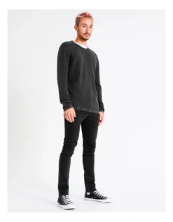 Tomas Textured Knit Pullover In Charcoal -Men's Fashion 960259330 4 1 720x928