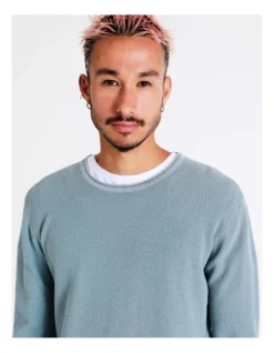 Tomas Textured Knit Pullover In Grey -Men's Fashion 960259600 3 720x928