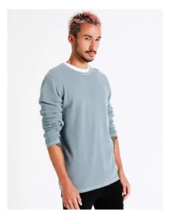 Tomas Textured Knit Pullover In Grey -Men's Fashion 960259600 7 720x928