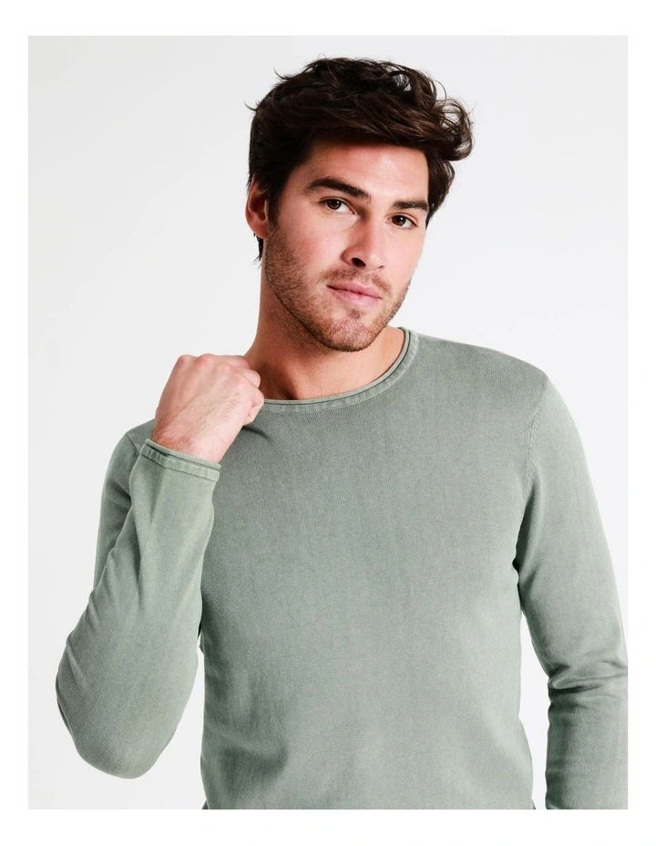Cole Crew Pullover In Green 5 Cole Crew Pullover In Green - Image 3