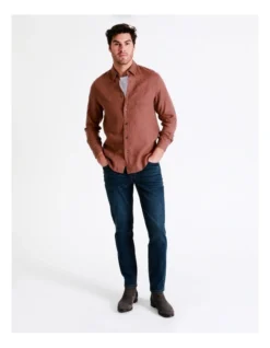 Alec Linen Long Sleeve Shirt In Orange 12 Alec Linen Long Sleeve Shirt In Orange -Men's Fashion 960773860 4 1 720x928