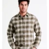 Valley Long Sleeve Check Overshirt In Brown -Men's Fashion 960774490 1 720x928