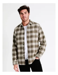 Valley Long Sleeve Check Overshirt In Brown -Men's Fashion 960774490 4 720x928