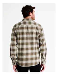 Valley Long Sleeve Check Overshirt In Brown -Men's Fashion 960774490 6 720x928