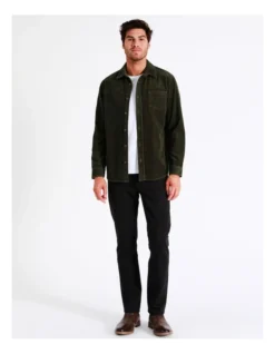 Finn Long Sleeve Cord Overshirt In Green -Men's Fashion 960774940 4 720x928