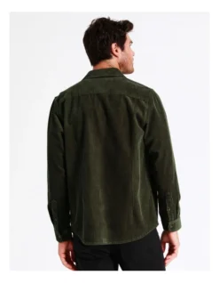 Finn Long Sleeve Cord Overshirt In Green -Men's Fashion 960774940 6 720x928
