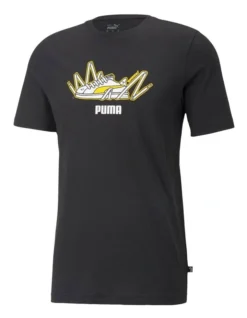 Puma Sneaker Graphic Tee In Black