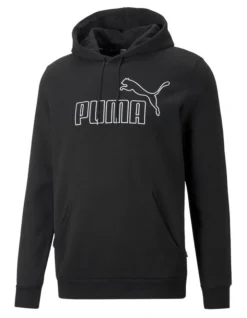 Puma Essential Elevated Hoodie Fleece In Black