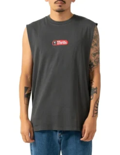 Series Embro Merch Fit Muscle Tee In Charcoal
