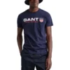 Gant Retro Shield T-Shirt In Classic Blue -Men's Fashion 962552350 1 720x928