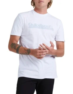 Quiksilver All Lined Up Tee In White -Men's Fashion 962623900 3 720x928