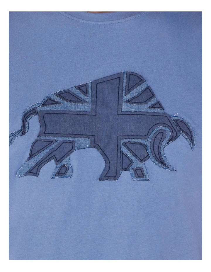 Union Jack Bull T-Shirt In Blue 5 Union Jack Bull T-Shirt In Blue - Image 3