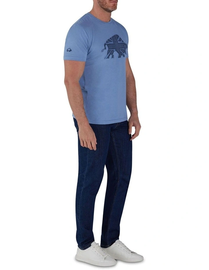 Union Jack Bull T-Shirt In Blue 8 Union Jack Bull T-Shirt In Blue - Image 6