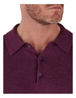 Signature Knitted Polo In Burgundy -Men's Fashion 962785630 4 720x928