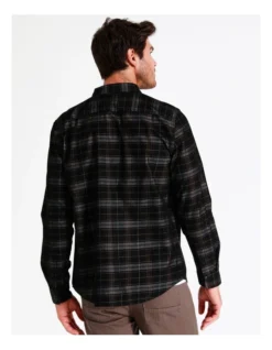 Ozai Long Sleeve Cord Check Overshirt In Black -Men's Fashion 962818930 6 720x928