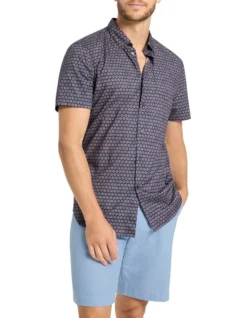Spark Short Sleeve Shirt In Navy Multi